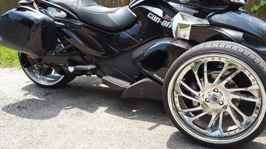 Yoshimura CAN-AM Spyder RS-S 2013 Race R-77 Slip-On Exhaust System SS-CF-CF  - Sportbike Track Gear